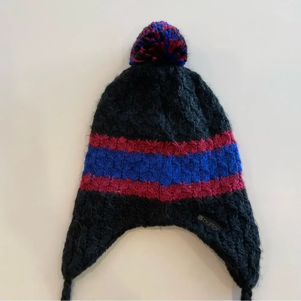 BURTON Knit Striped Beanie with Faux Fur Lining